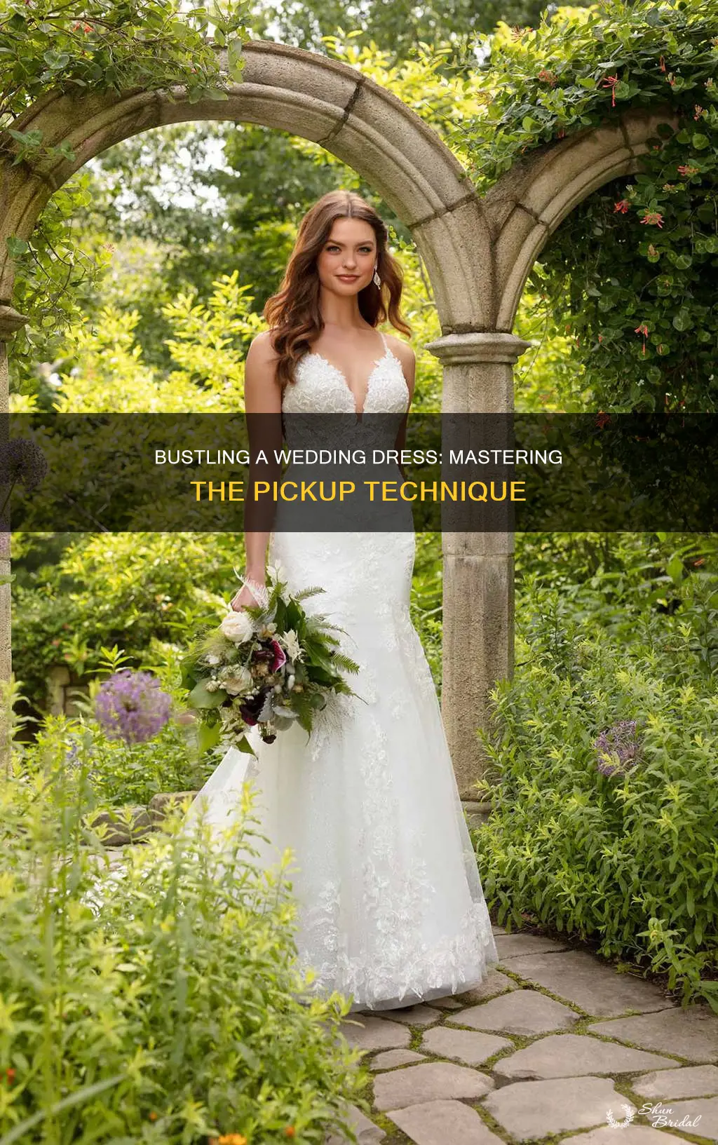 how to bustle a wedding dress with pickups