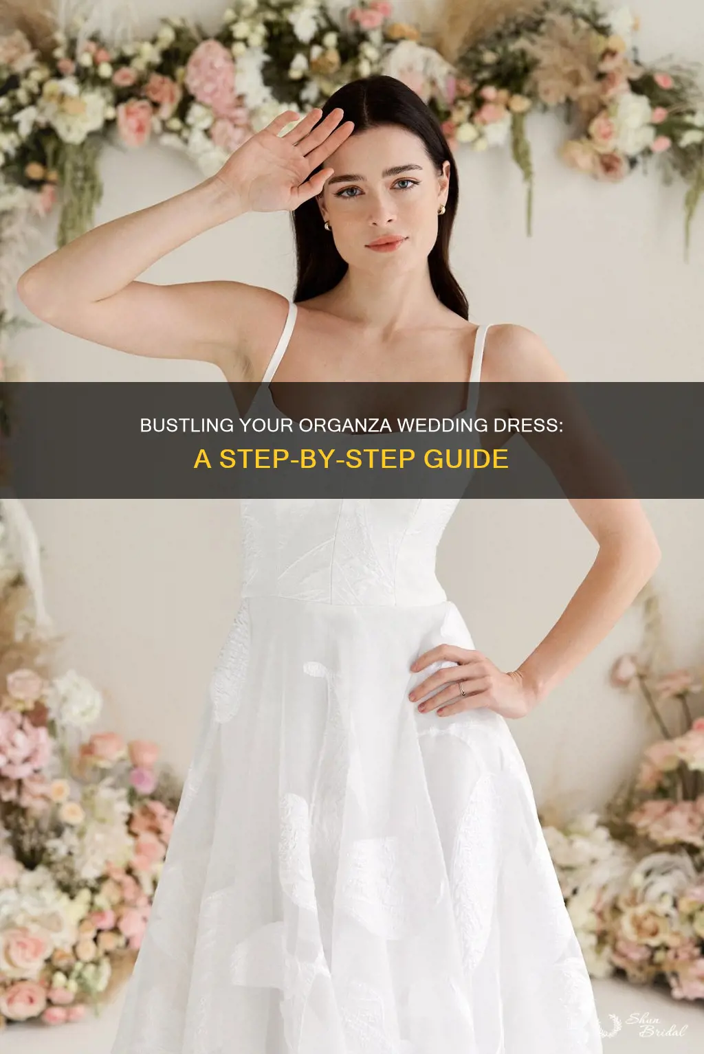 how to bustle organza wedding dress
