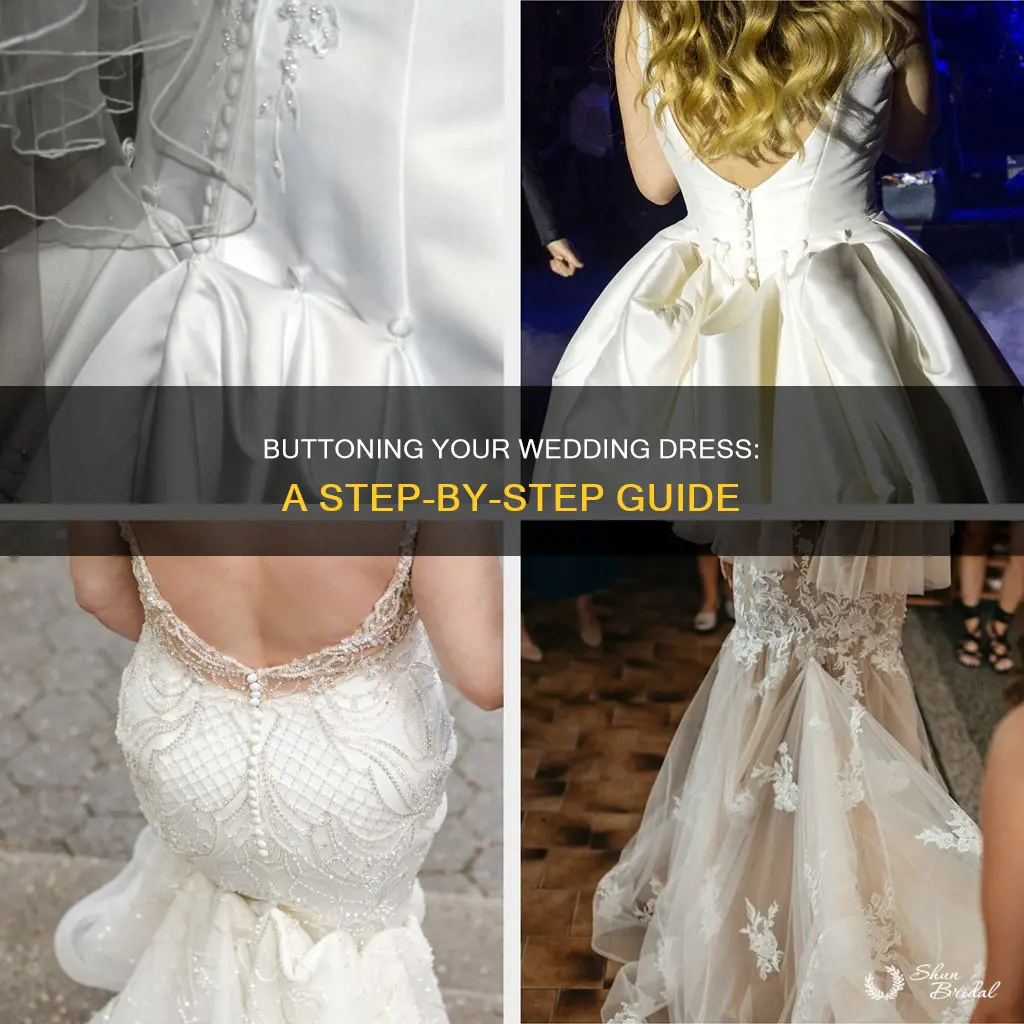 how to button a wedding dress