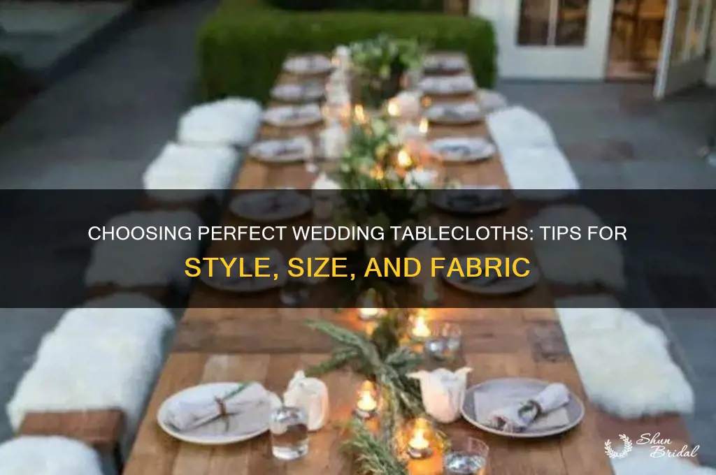 how to buy tablecloths for a wedding