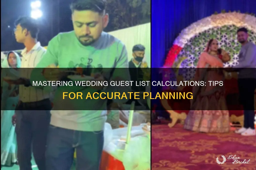 how to calculate guests for a wedding