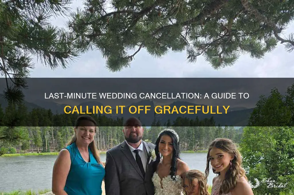 how to call off a wedding the day before
