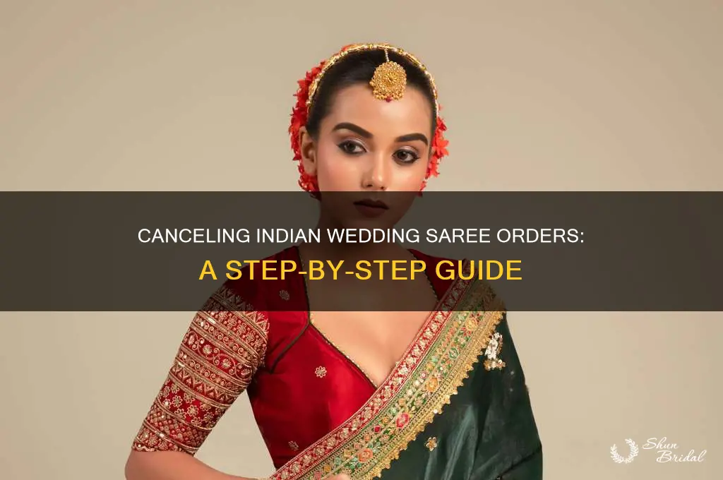 how to cance indian wedding saree orders