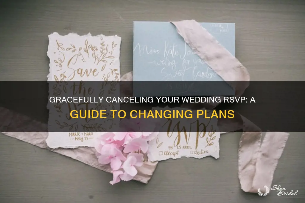 how to cancel a wedding acceptance