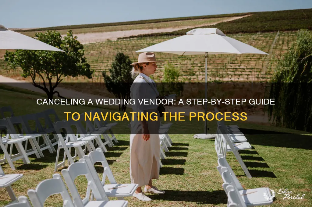 how to cancel a wedding vendor