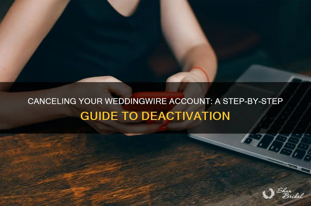 how to cancel my wedding wire account