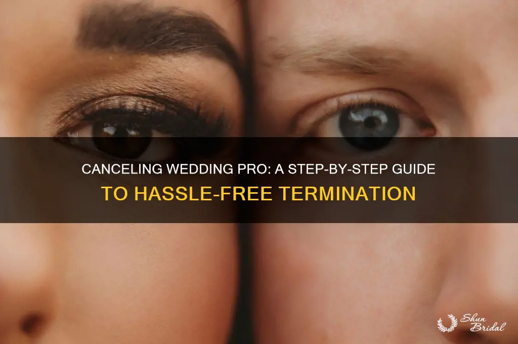 how to cancel wedding pro