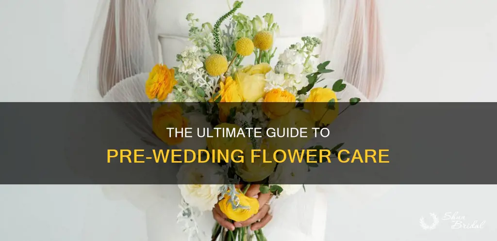 how to care for flowers before wedding