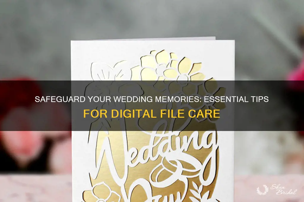 how to care for your wedding day digital files