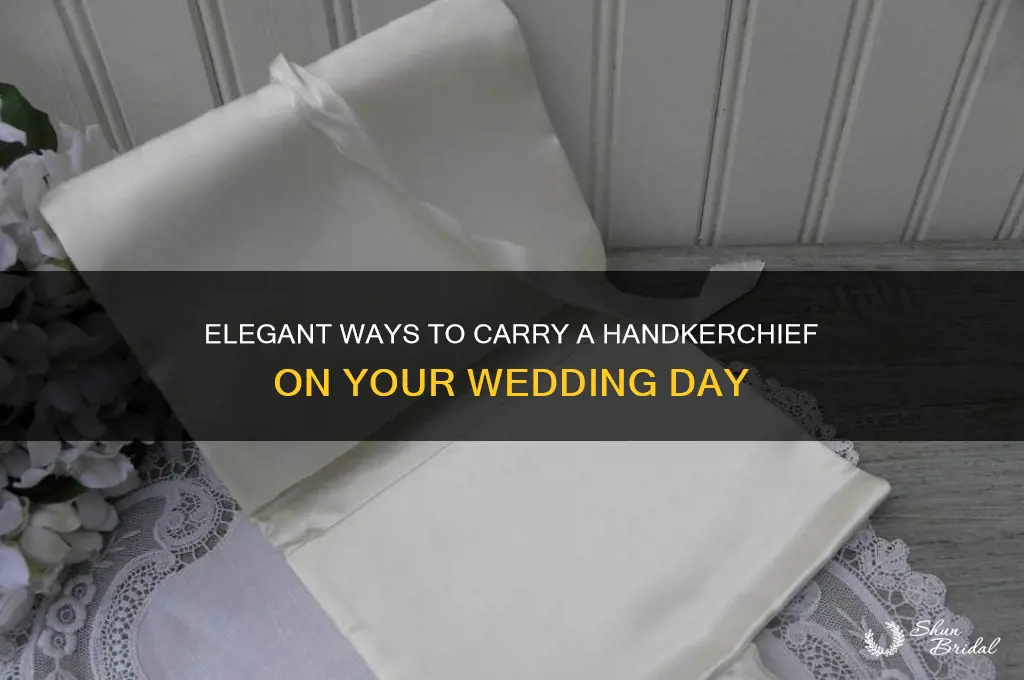 how to carry a handkerchief on your wedding day