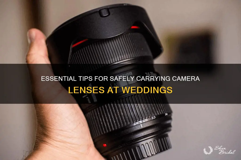 how to carry lenses at a wedding