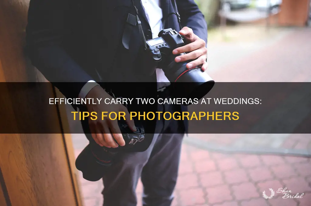 how to carry two cameras wedding