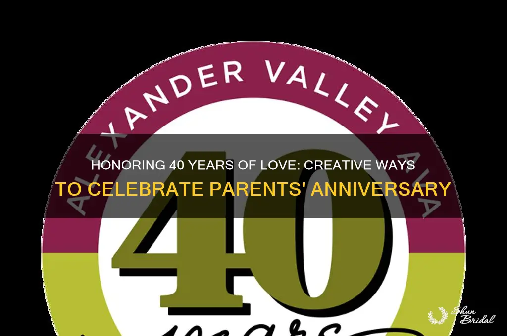 how to celebrate parents 40th wedding anniversary