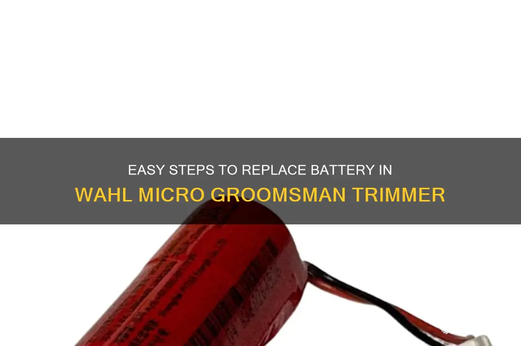how to change battery in wahl micro groomsman