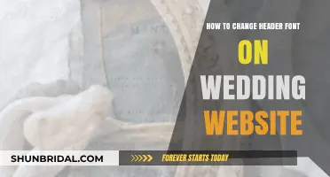 Customize Your Wedding Website: Easy Steps to Change Header Fonts