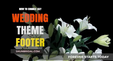 Customizing Your Lily Wedding Theme: A Guide to Editing the Footer