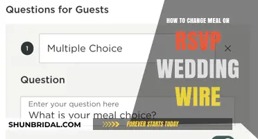 Changing Meals on Your Wedding Wire RSVP: A Guide