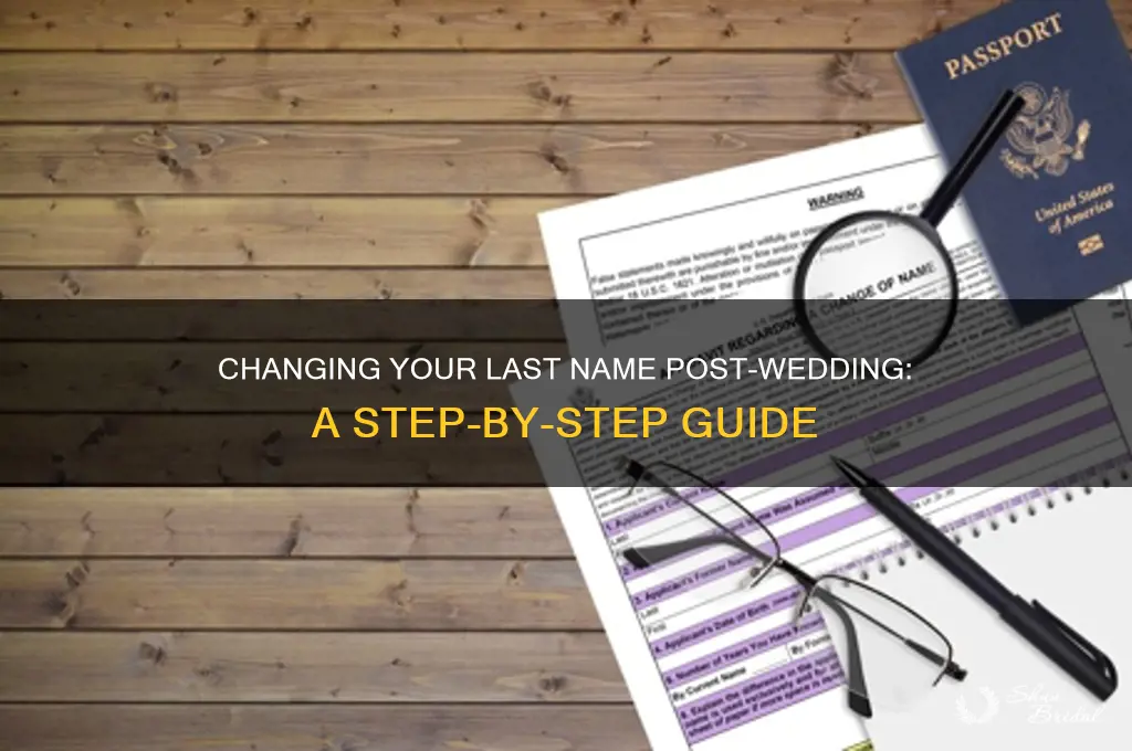 how to change my last name after wedding