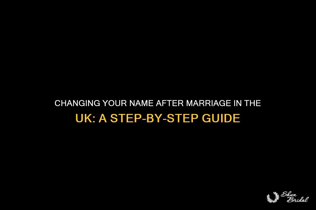 how to change name after wedding uk