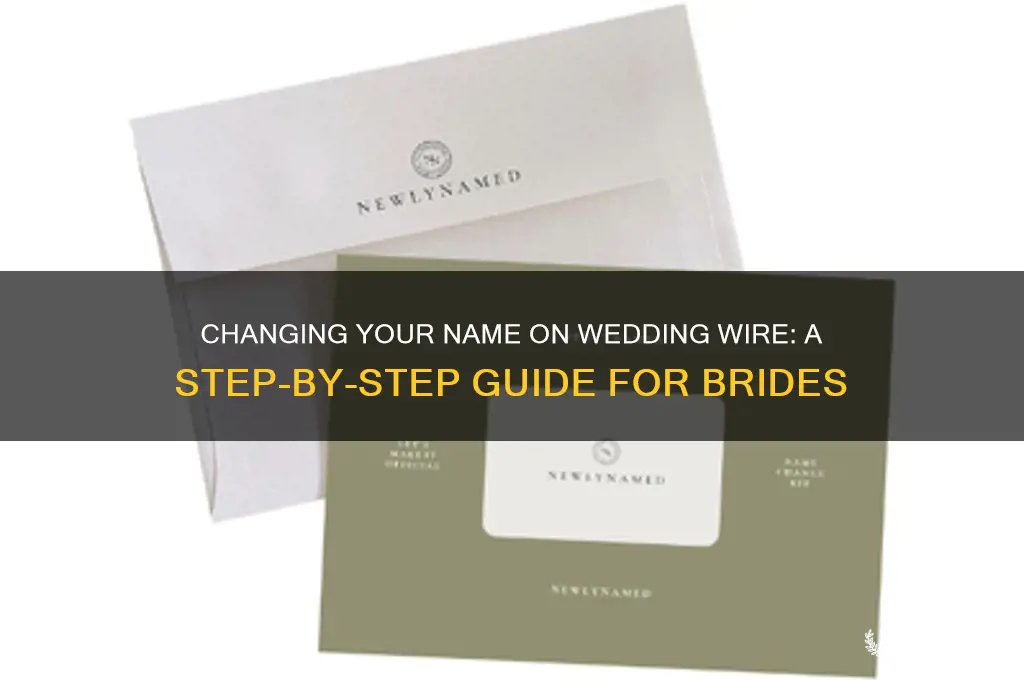 how to change name on wedding wirw