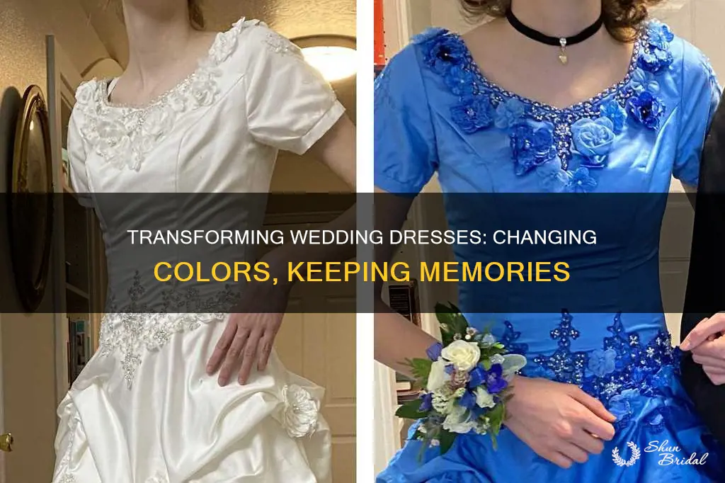 how to change the color of a wedding dress