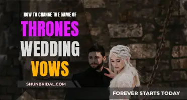 Transforming Wedding Vows: Game of Thrones Style