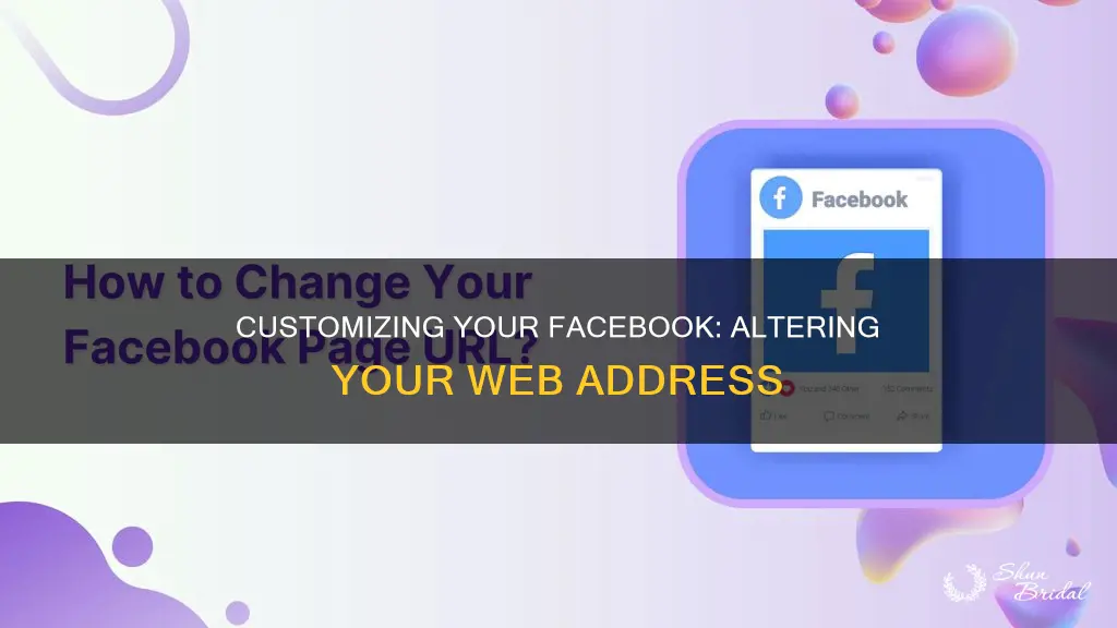 how to change the wed address of the faceook page