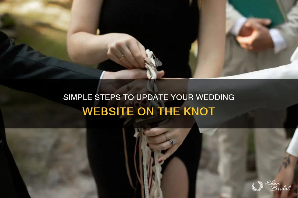 how to change wedding website on the knot