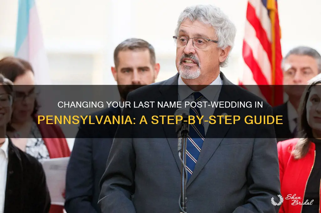 how to change your last name after a wedding pa
