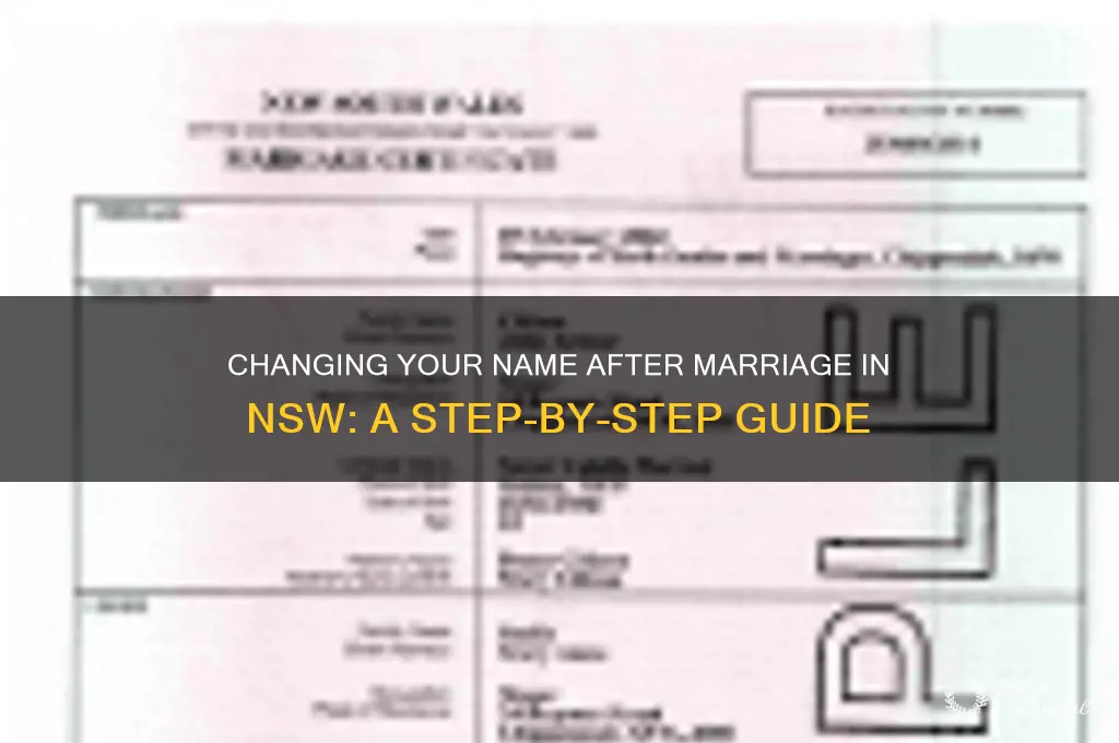 how to change your name after wedding nsw