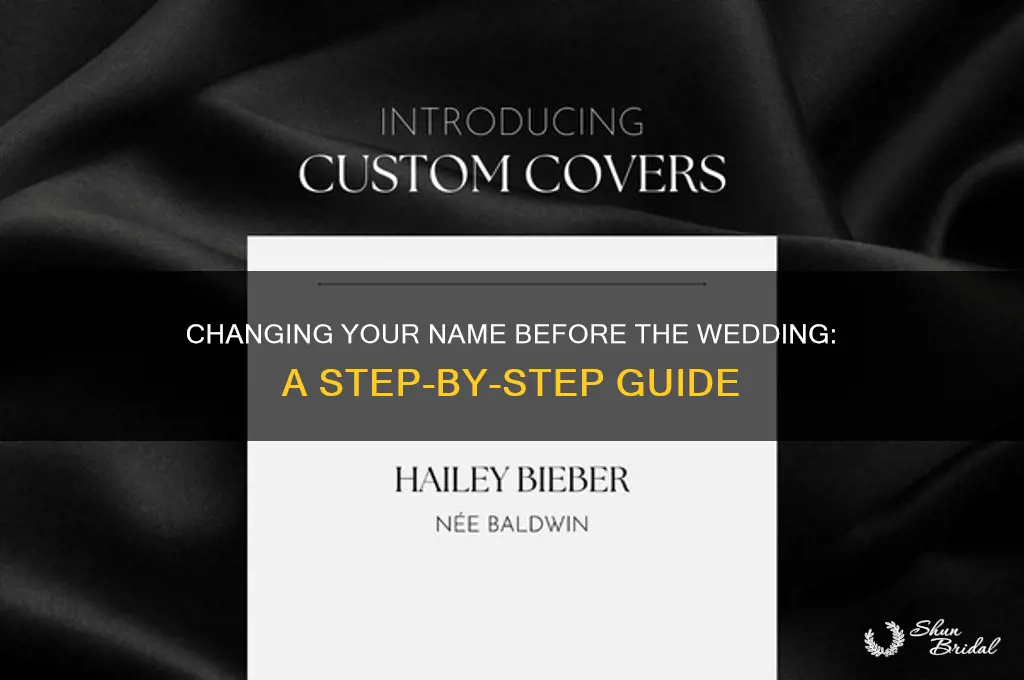 how to change your name before the wedding