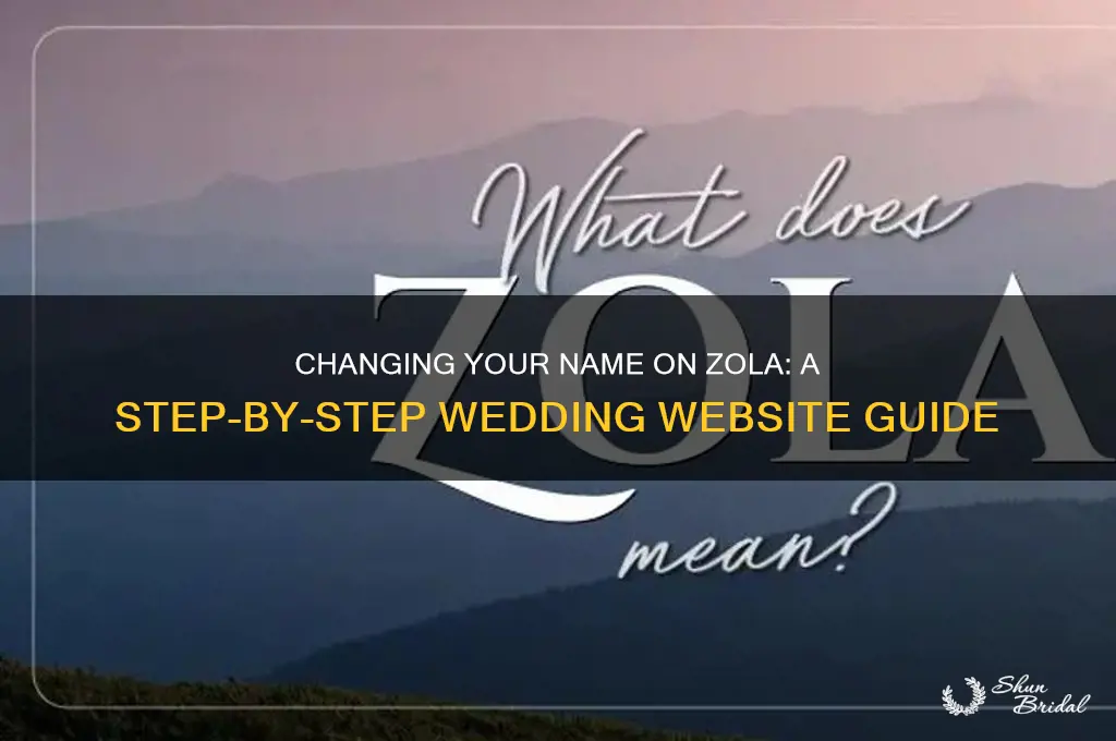 how to change your name on zola wedding website