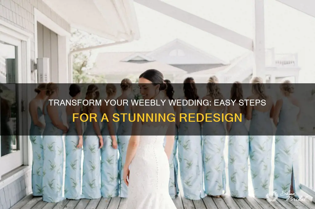how to change your weebly wedding