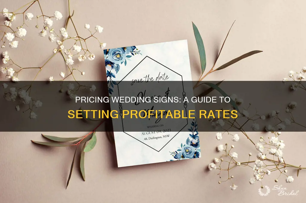 how to charge for wedding signs
