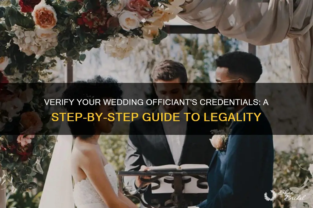 how to check wedding officiant credentials