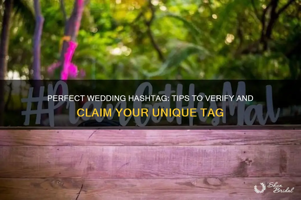 how to check your wedding hashtag