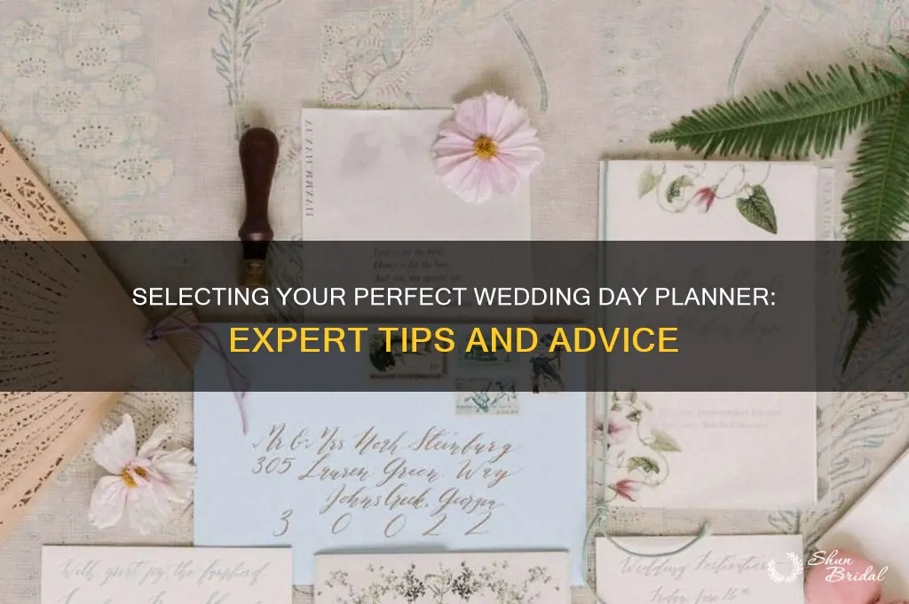 how to choose a day of wedding planner