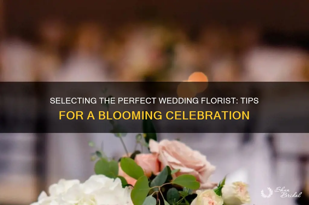 how to choose a florist for a wedding
