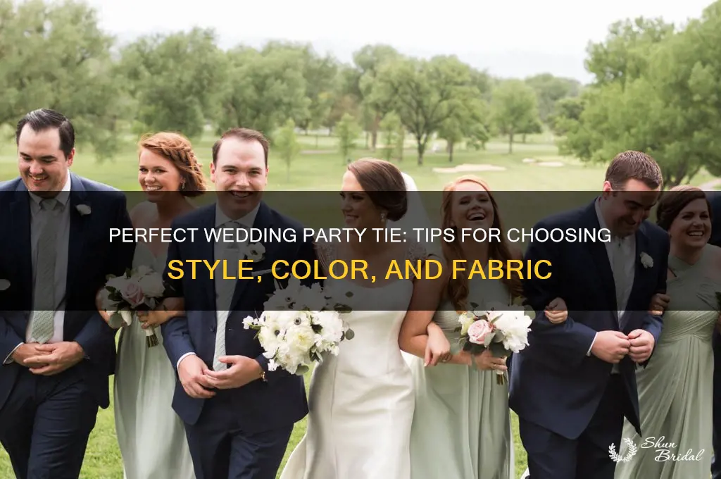 how to choose a tie for a wedding party