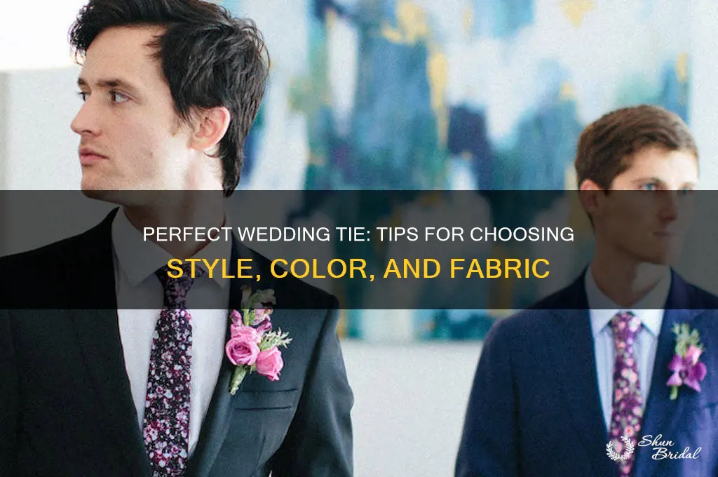 how to choose a tie for a wedding