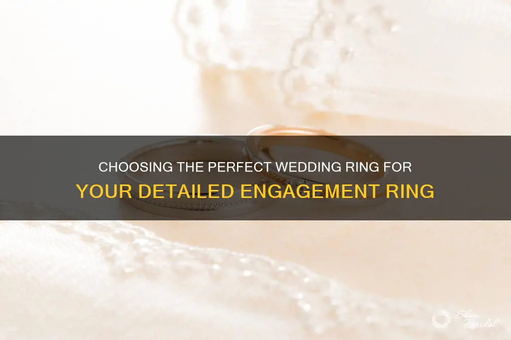 how to choose a wedding ring for detailed engagement ring