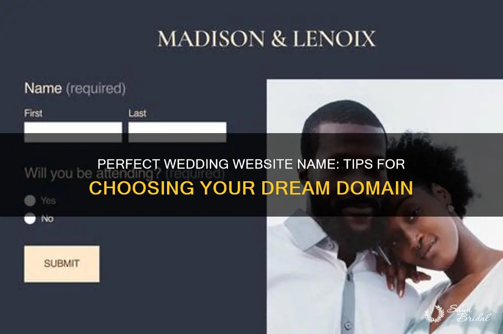 how to choose a wedding website name