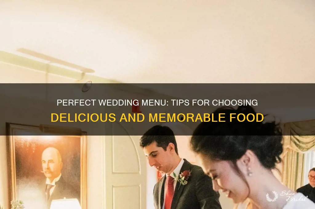 how to choose food for wedding