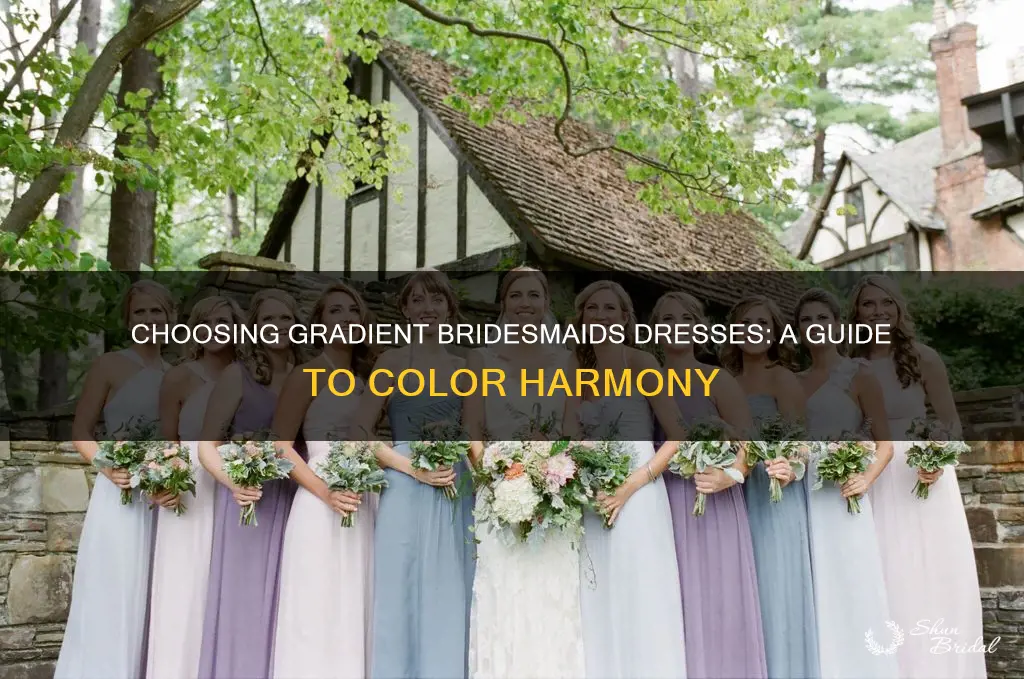 how to choose gradient bridesmaids dresses