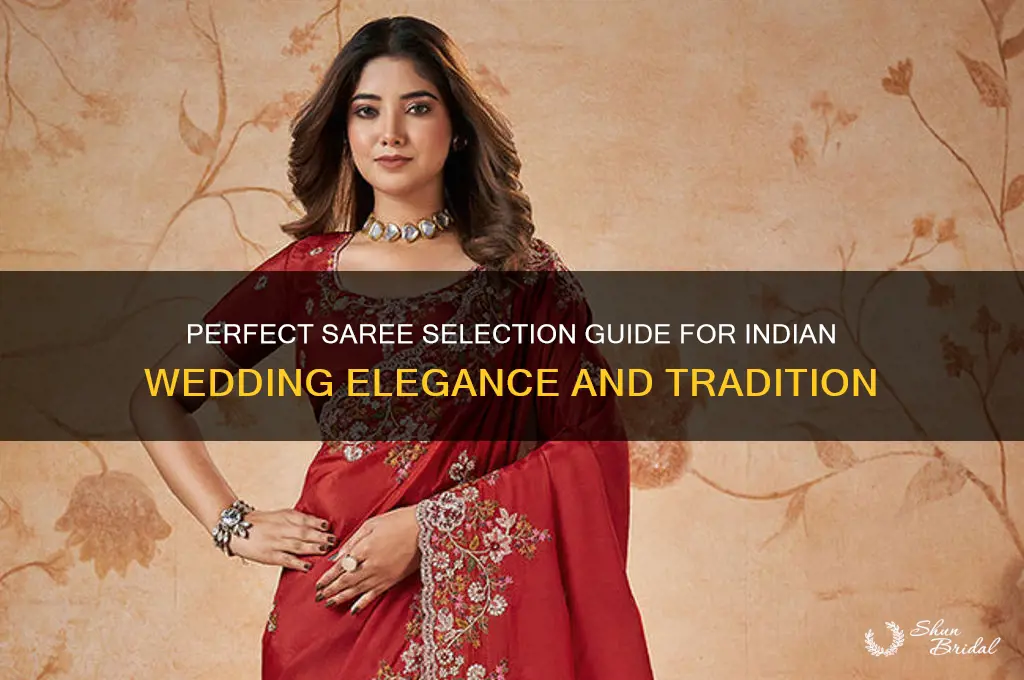 how to choose saree for indian wedding