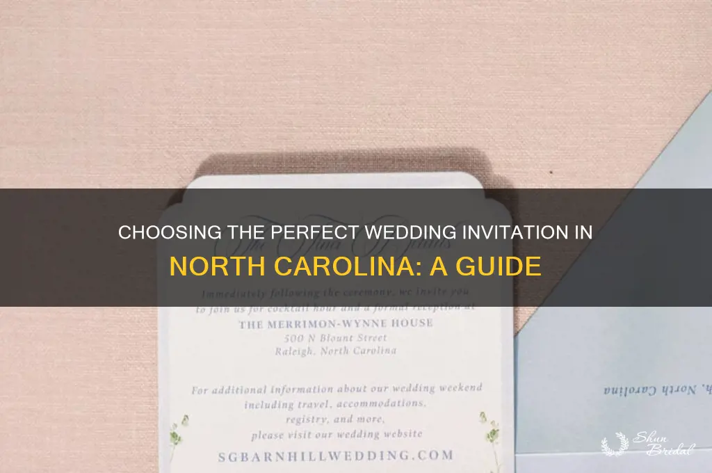 how to choose wedding invittion in North Carolinaricut