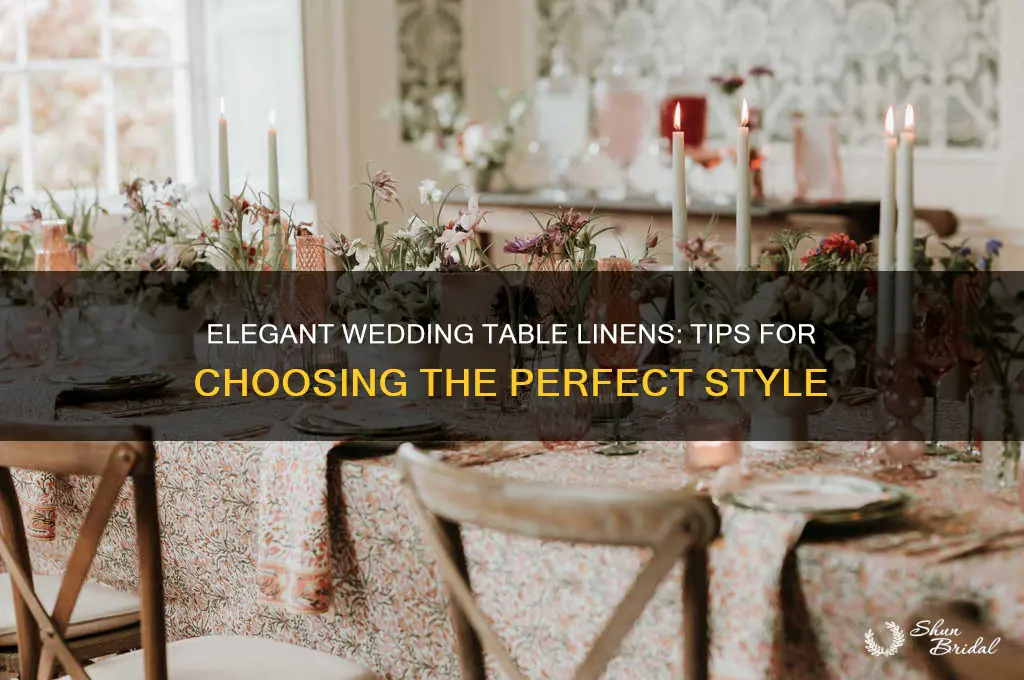 how to choose wedding table linens