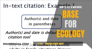 Citing Web Wisdom: Mastering the Art of Referencing Online Ecology Databases