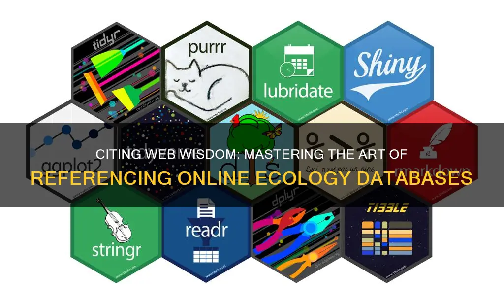 how to cite a wed data base for ecology