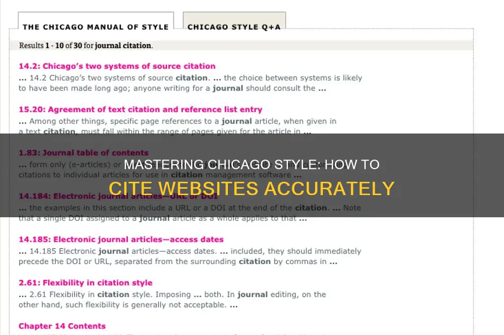 how to cite a wed in Chicago
